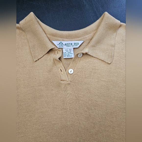 Vintage - Silk Austin Reed 2 Ply Orange Polo Jersey - Size XL - NWOT +1 Free - Picture 6 of 15